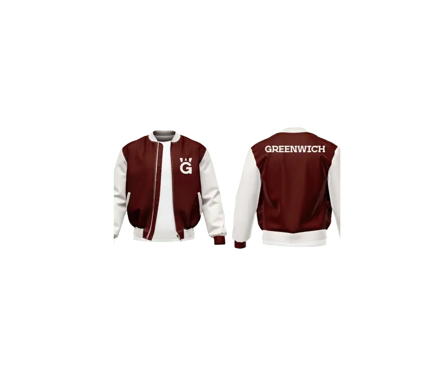 Bordo ve beyaz ceket