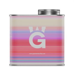 Greenwich Coffee kahve konservesi kutusu, modern ve şık tasarım.